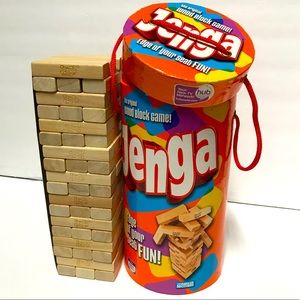 Jenga in traveling case